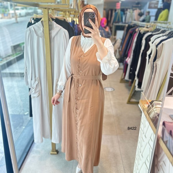 8422 JİLE GÖMLEK ELBİSE - Görsel 15