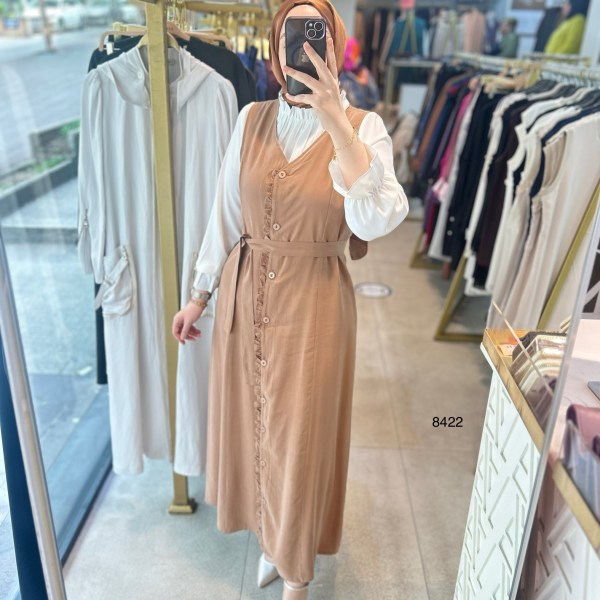 8422 JİLE GÖMLEK ELBİSE - Görsel 2