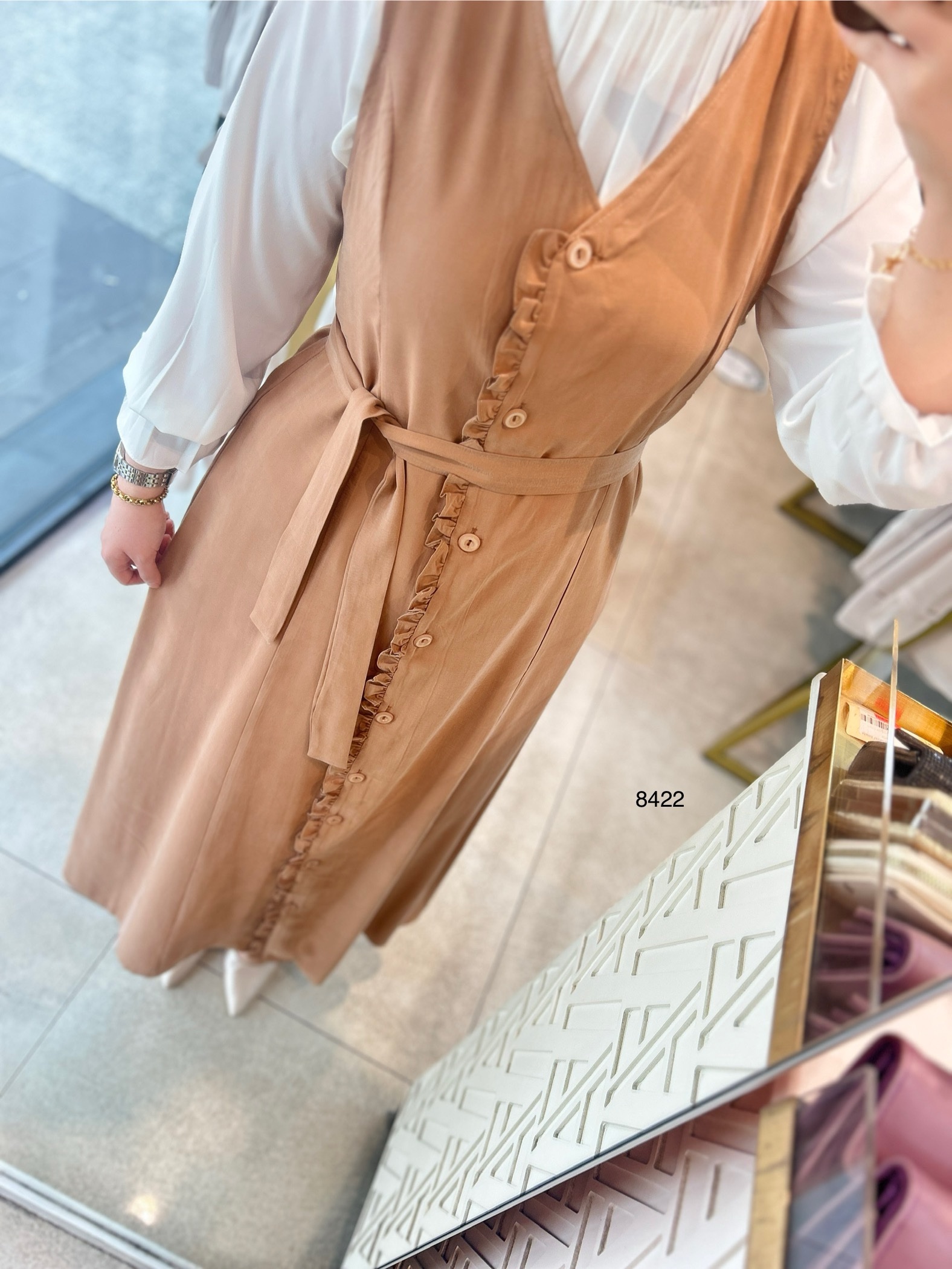 8422 JİLE GÖMLEK ELBİSE - Görsel 3