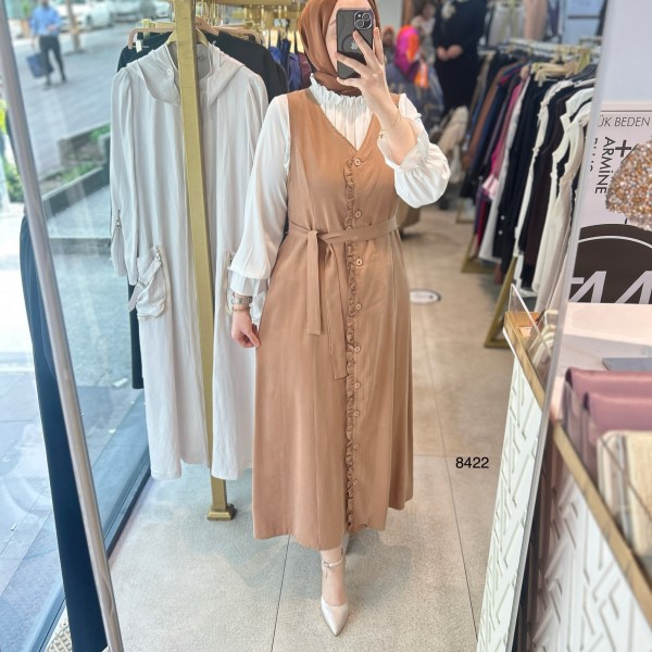 8422 JİLE GÖMLEK ELBİSE - Görsel 9