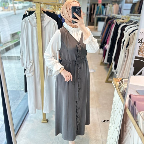 8422 JİLE GÖMLEK ELBİSE - Görsel 16