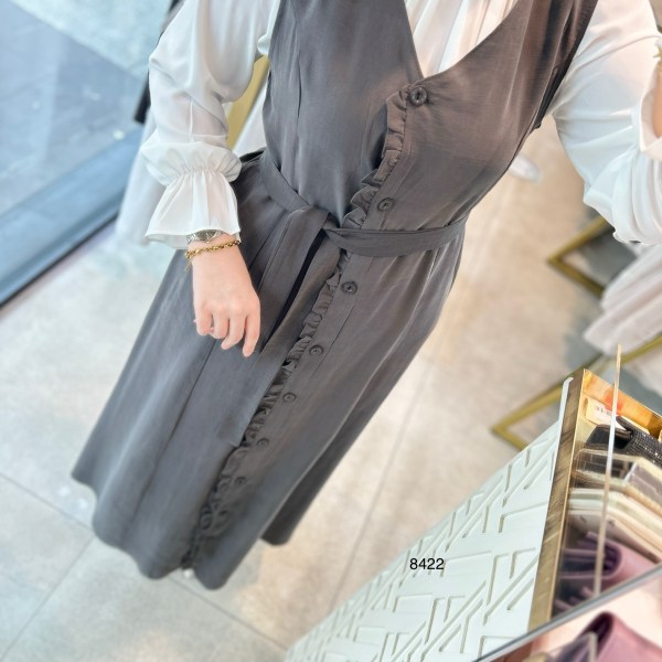 8422 JİLE GÖMLEK ELBİSE - Görsel 6