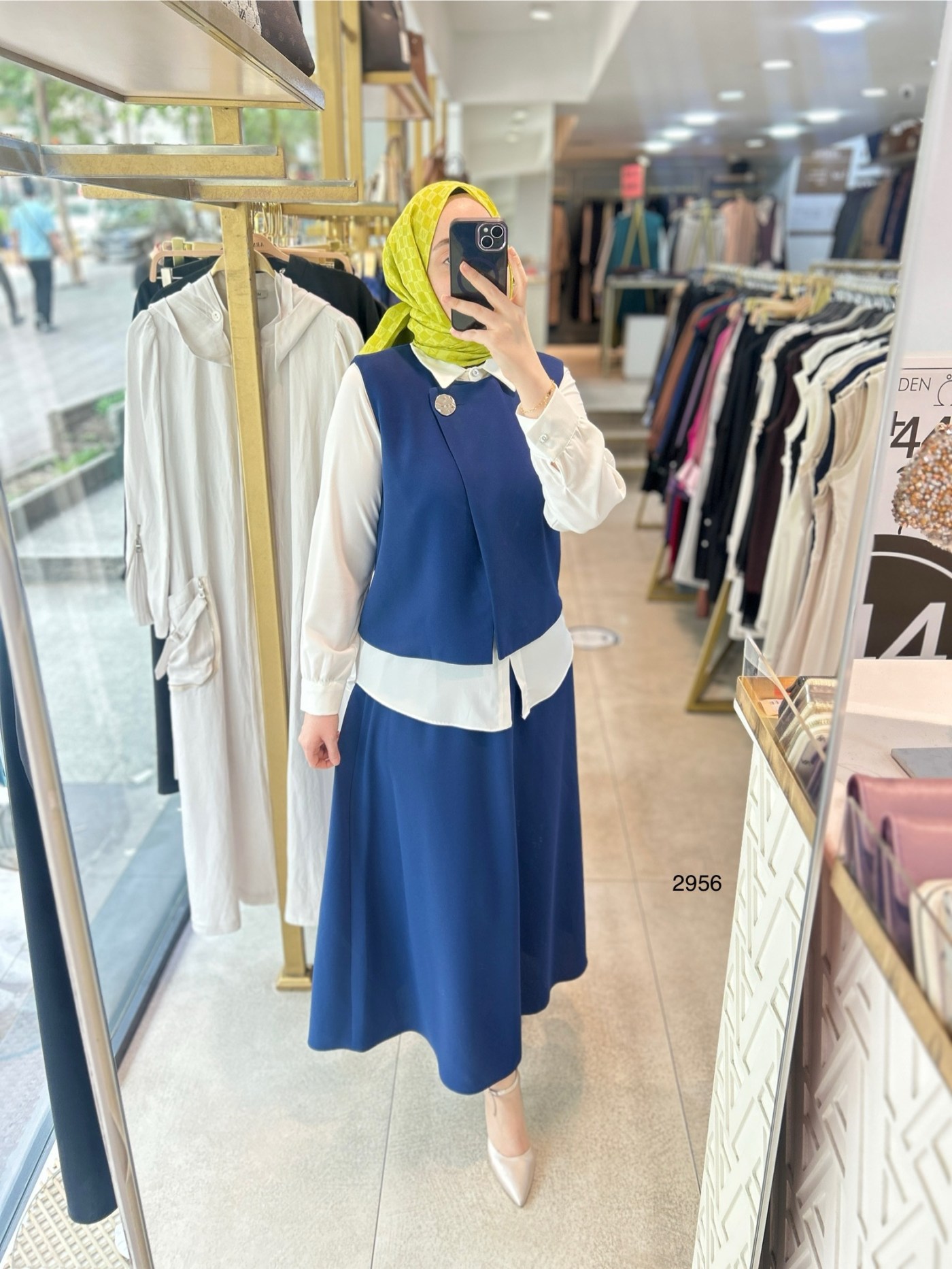 2956 YELEKLİ ÜCLÜ ETEKLİ TAKIM