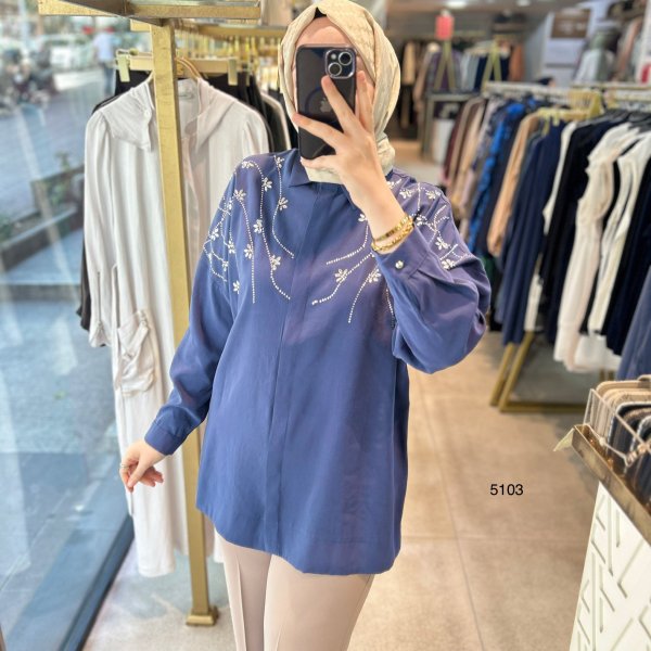 5103 Taşlı Tunik - Görsel 11