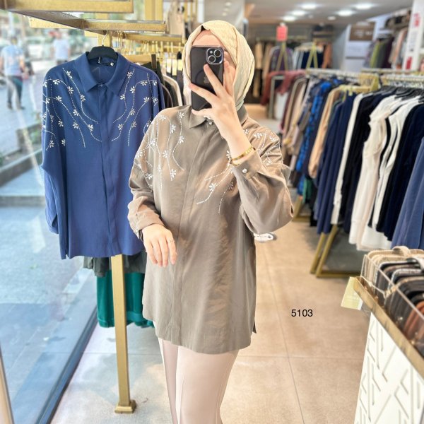 5103 Taşlı Tunik - Görsel 2