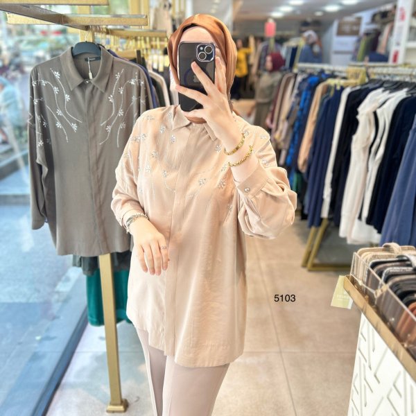 5103 Taşlı Tunik - Görsel 8