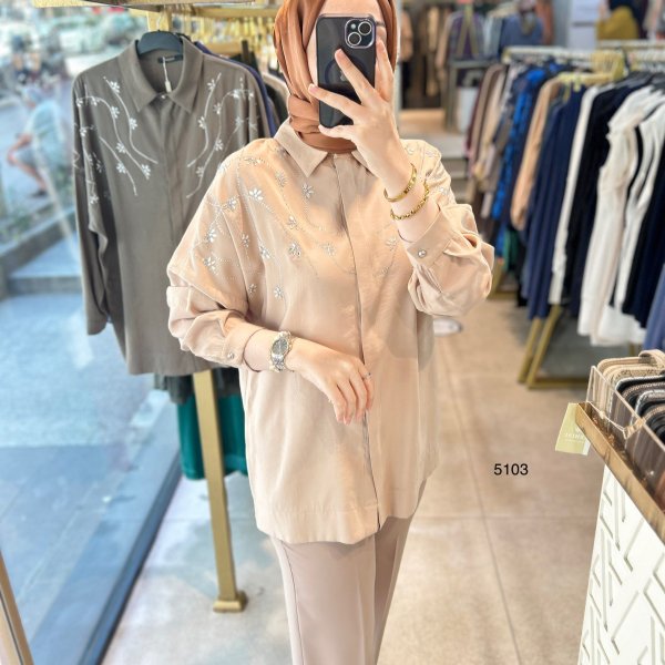 5103 Taşlı Tunik - Görsel 10