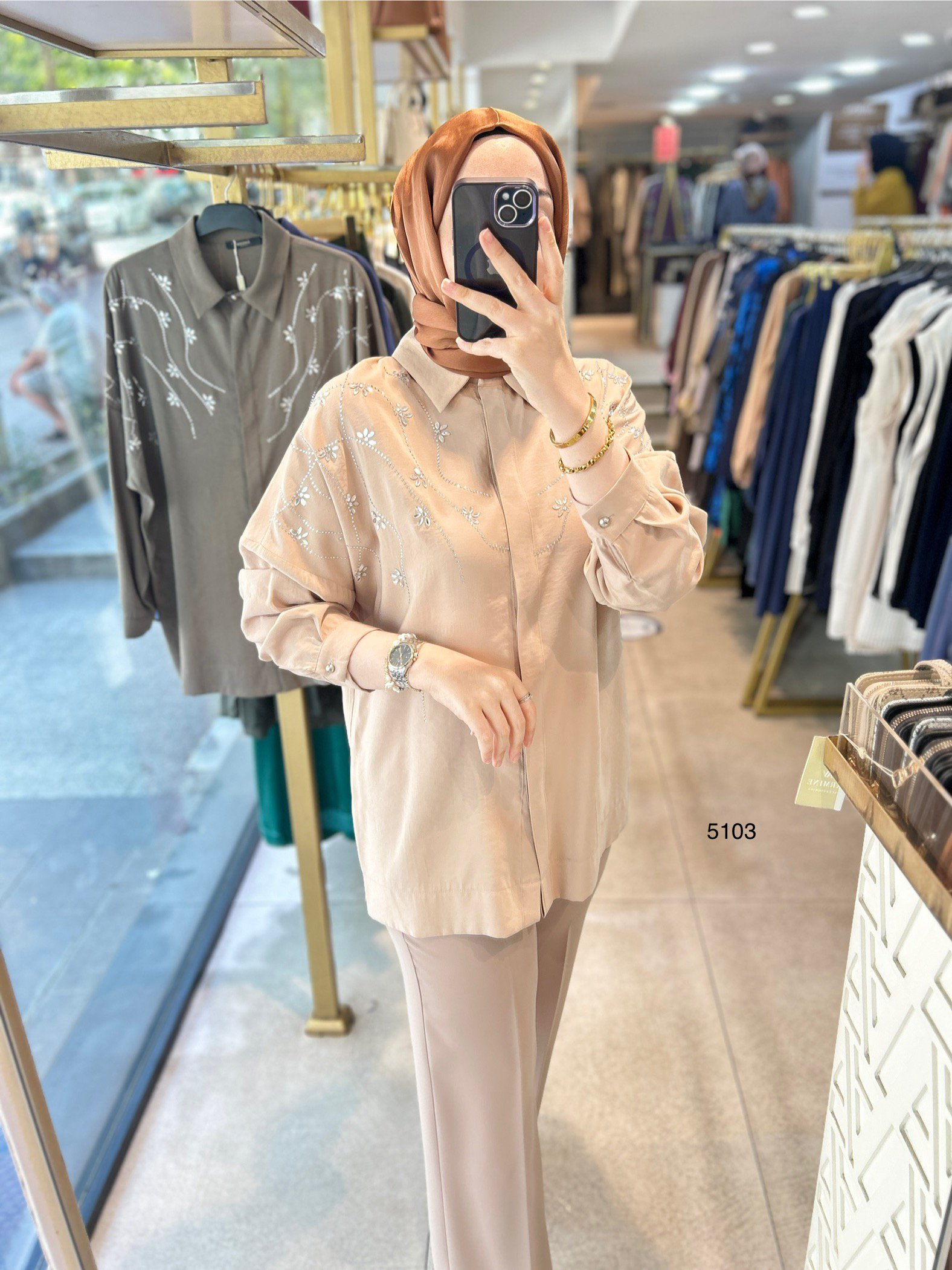 5103 Taşlı Tunik - Görsel 10