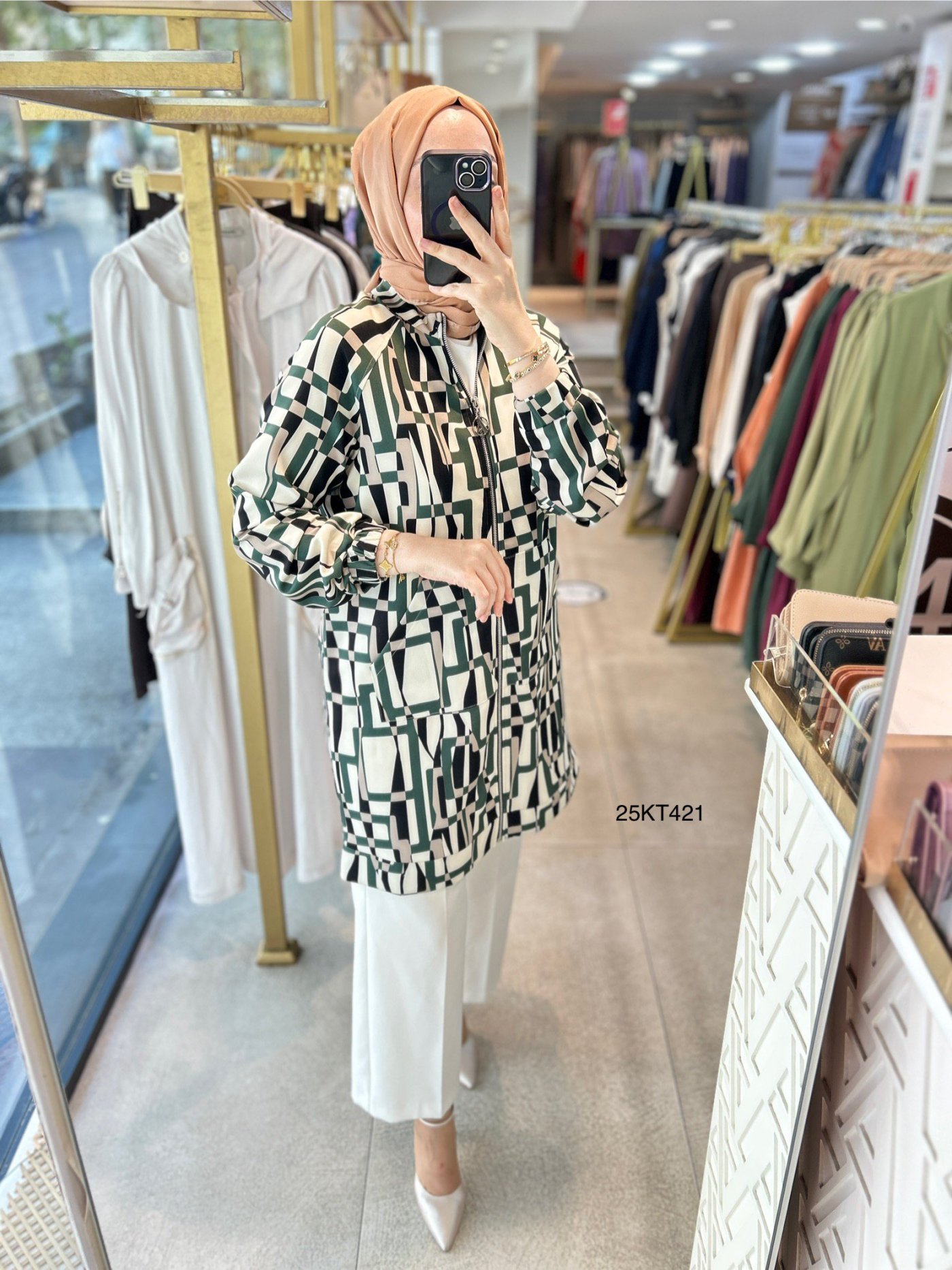 25KT421 Armine Trend Desenli Kap