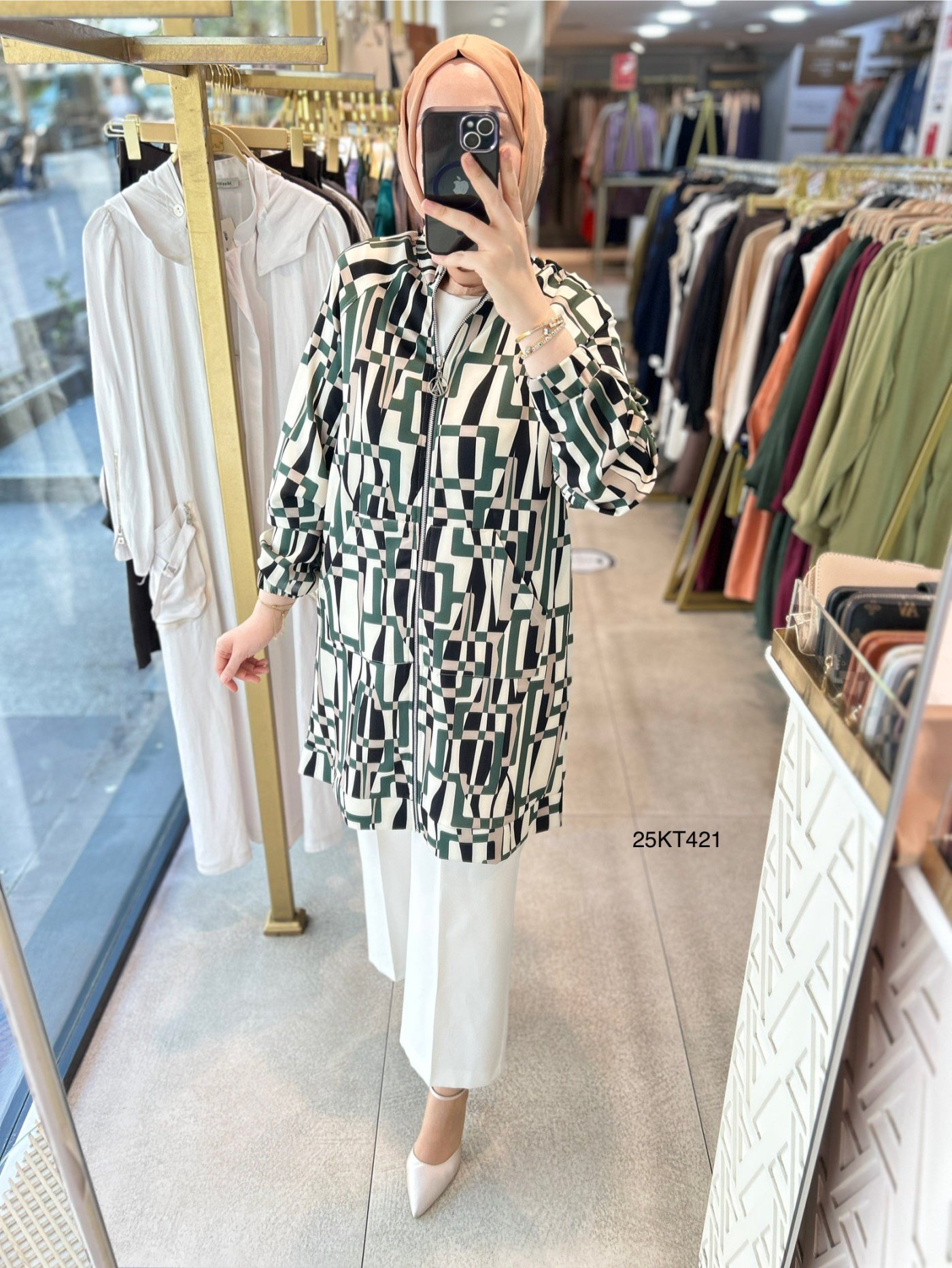 25KT421 Armine Trend Desenli Kap