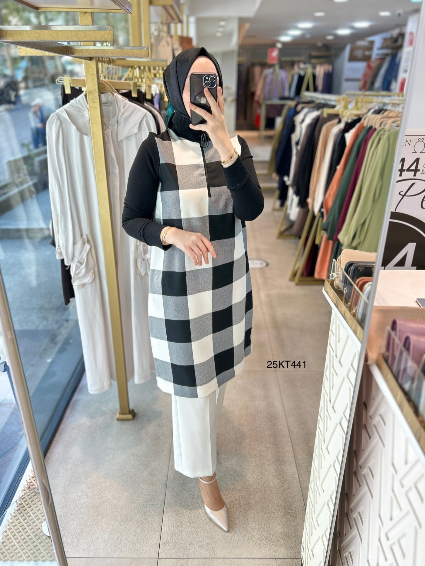 25KT441 Armine Trend Kareli Tunik