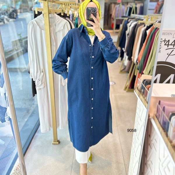 9058 Uzun Kot Tunik - Görsel 11