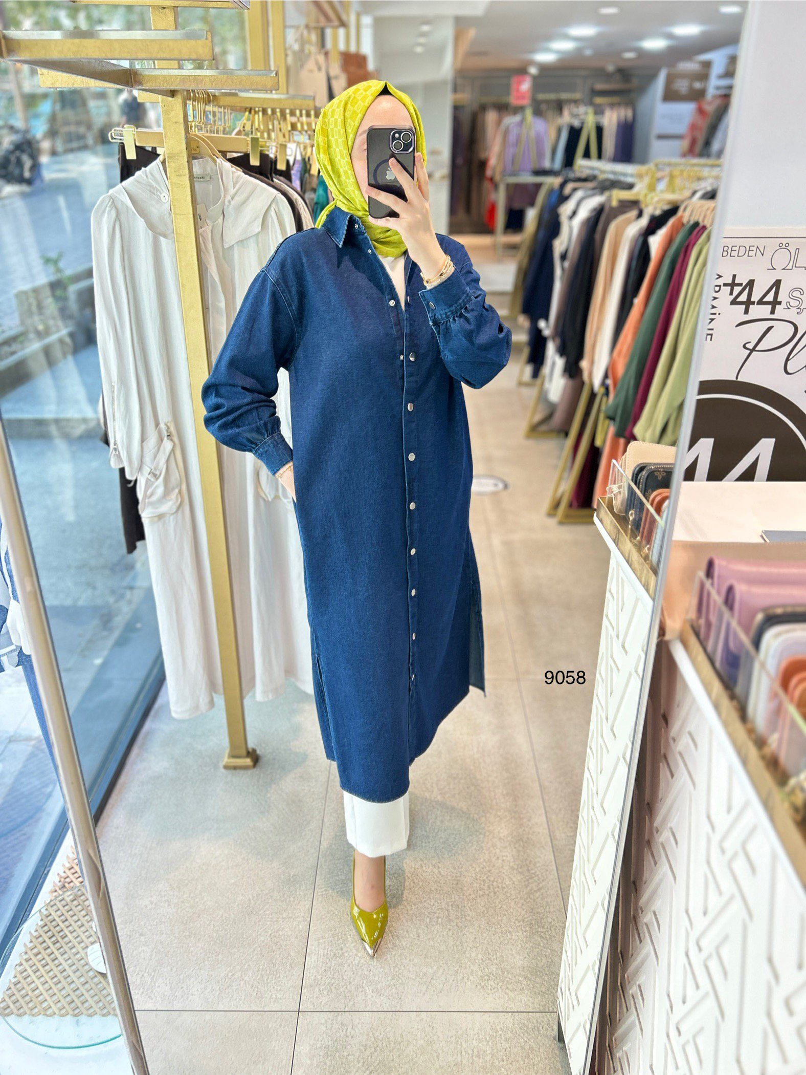 9058 Uzun Kot Tunik - Görsel 7