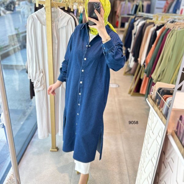 9058 Uzun Kot Tunik - Görsel 6