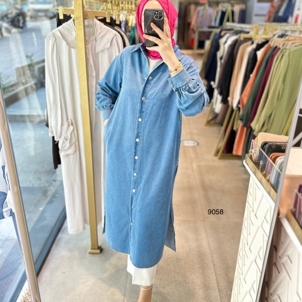 9058 Uzun Kot Tunik - Görsel 3