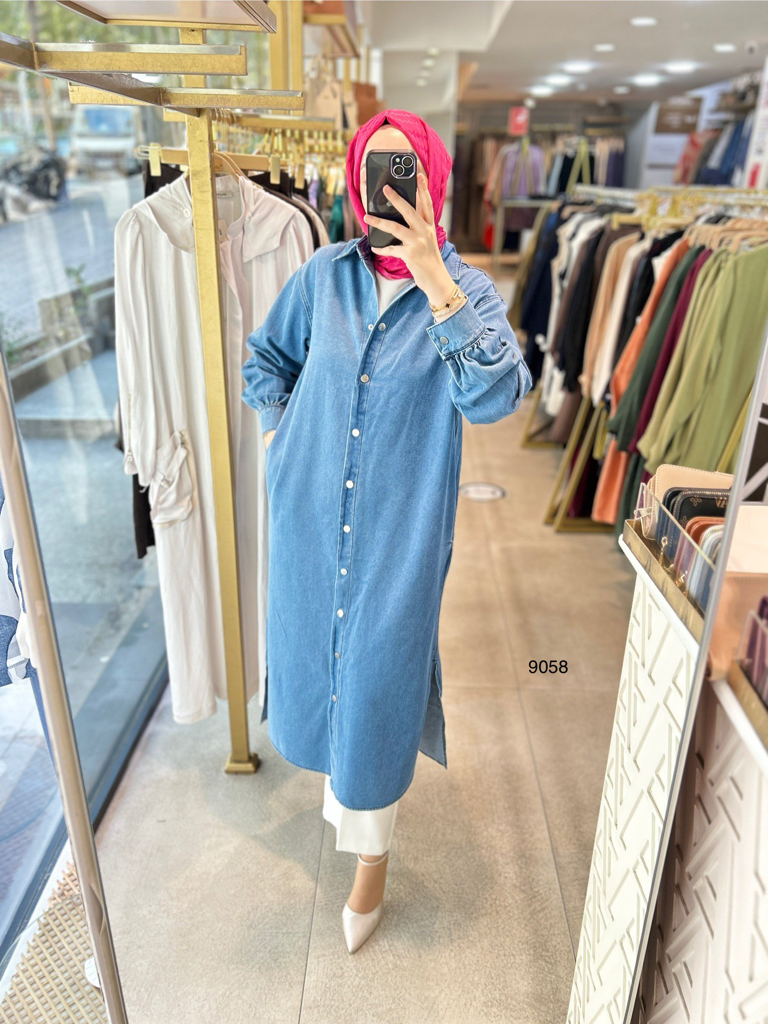 9058 Uzun Kot Tunik - Görsel 3