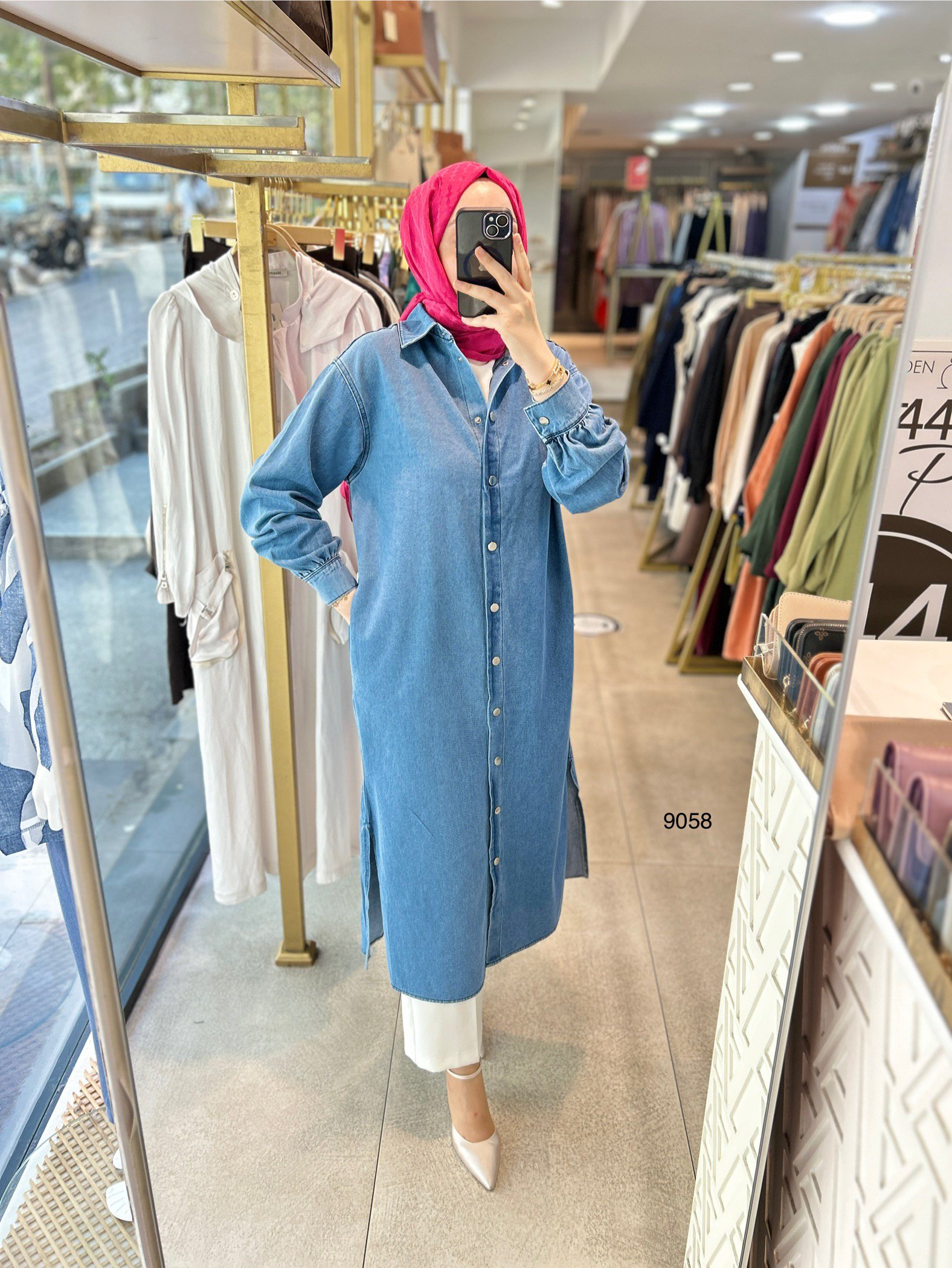 9058 Uzun Kot Tunik - Görsel 4