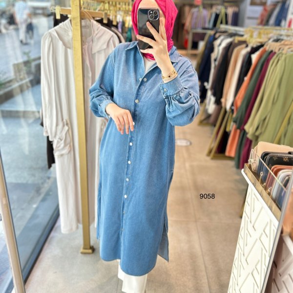 9058 Uzun Kot Tunik - Görsel 1