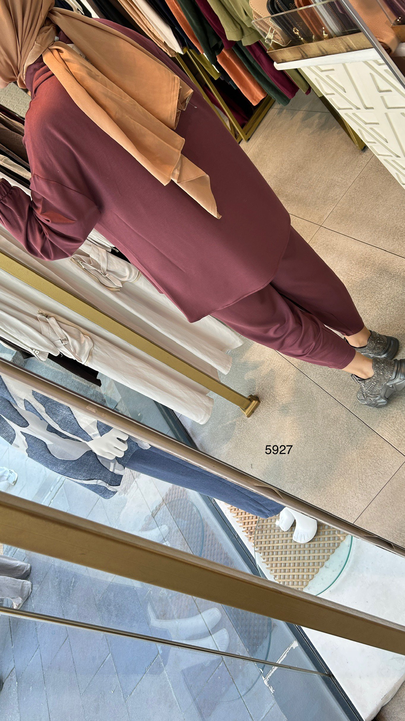 5927 Ön Fermuar Detaylı Spor Takım