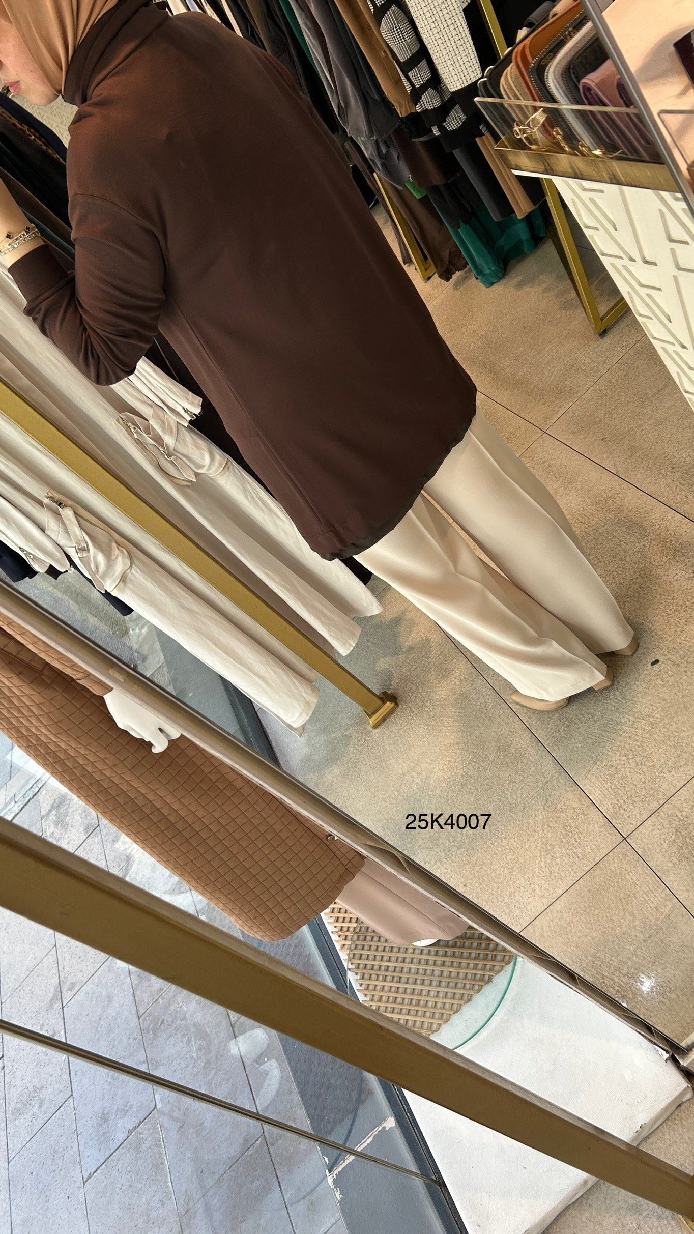 25K4007 Yanları Fermuar Detaylı Tunik