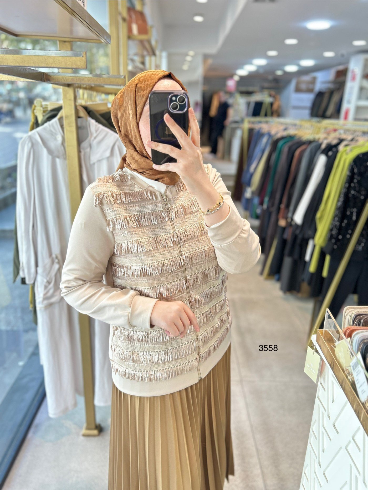 3558 Püskül Detaylı Ceket