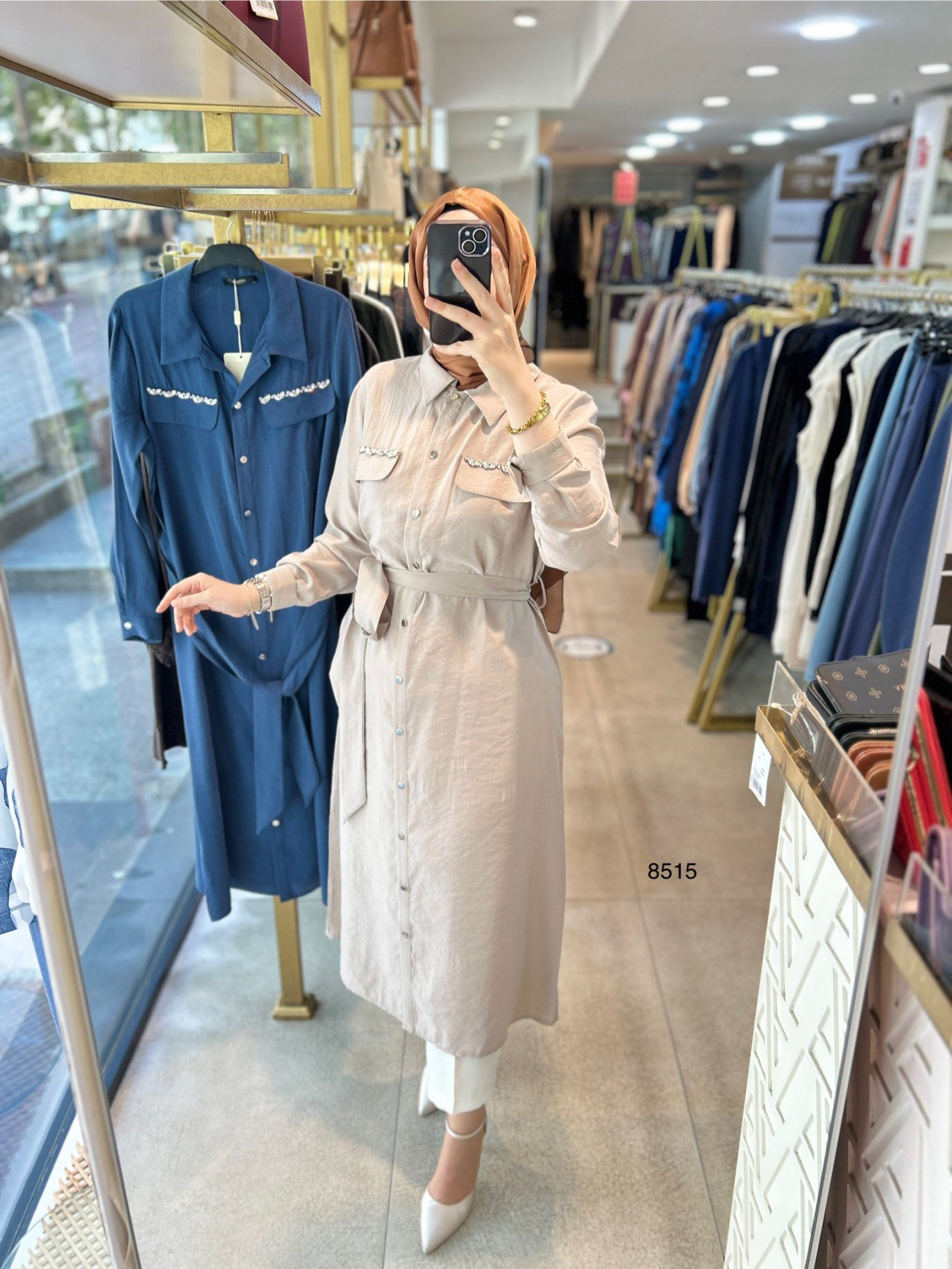 8515 Taş Detaylı Tunik