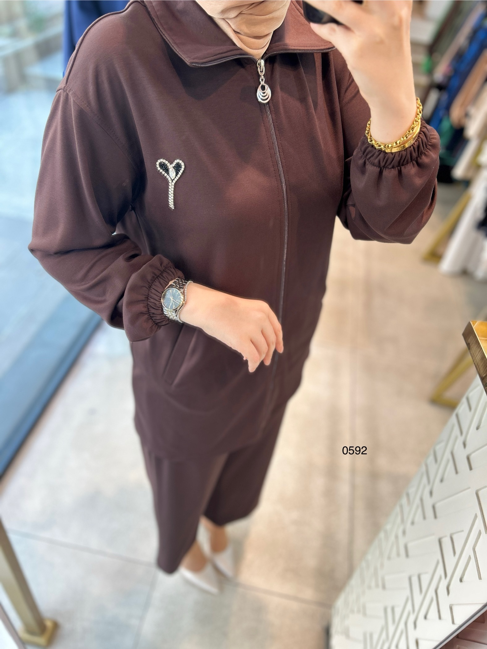 0592 BROŞ DETAYLI TAKIM - Görsel 5