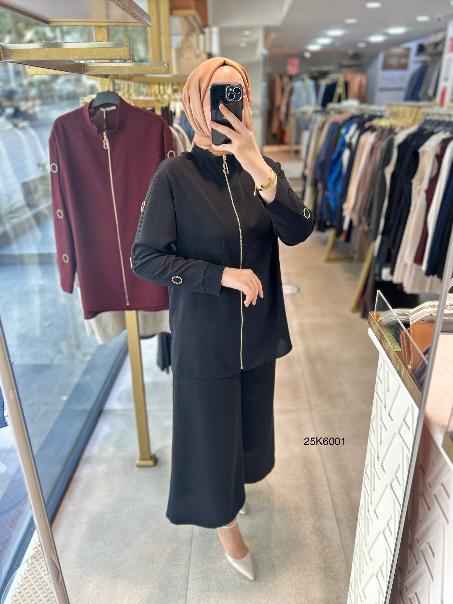 25K6001 KOL DETAYLI ALTÜST TAKIM - Görsel 2