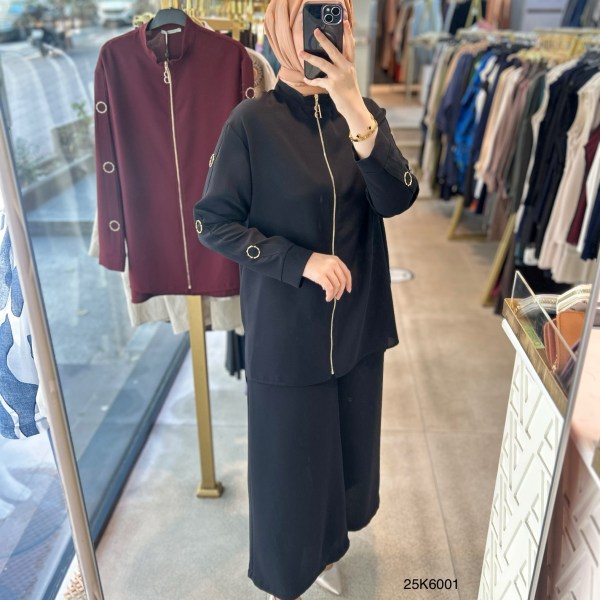 25K6001 KOL DETAYLI ALTÜST TAKIM - Görsel 9