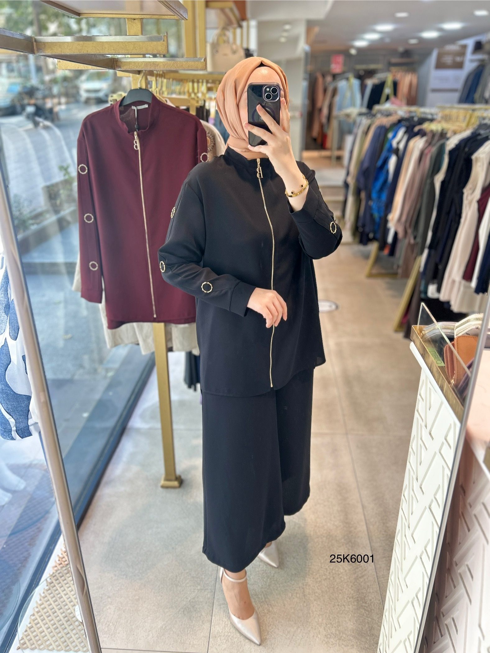 25K6001 KOL DETAYLI ALTÜST TAKIM - Görsel 13