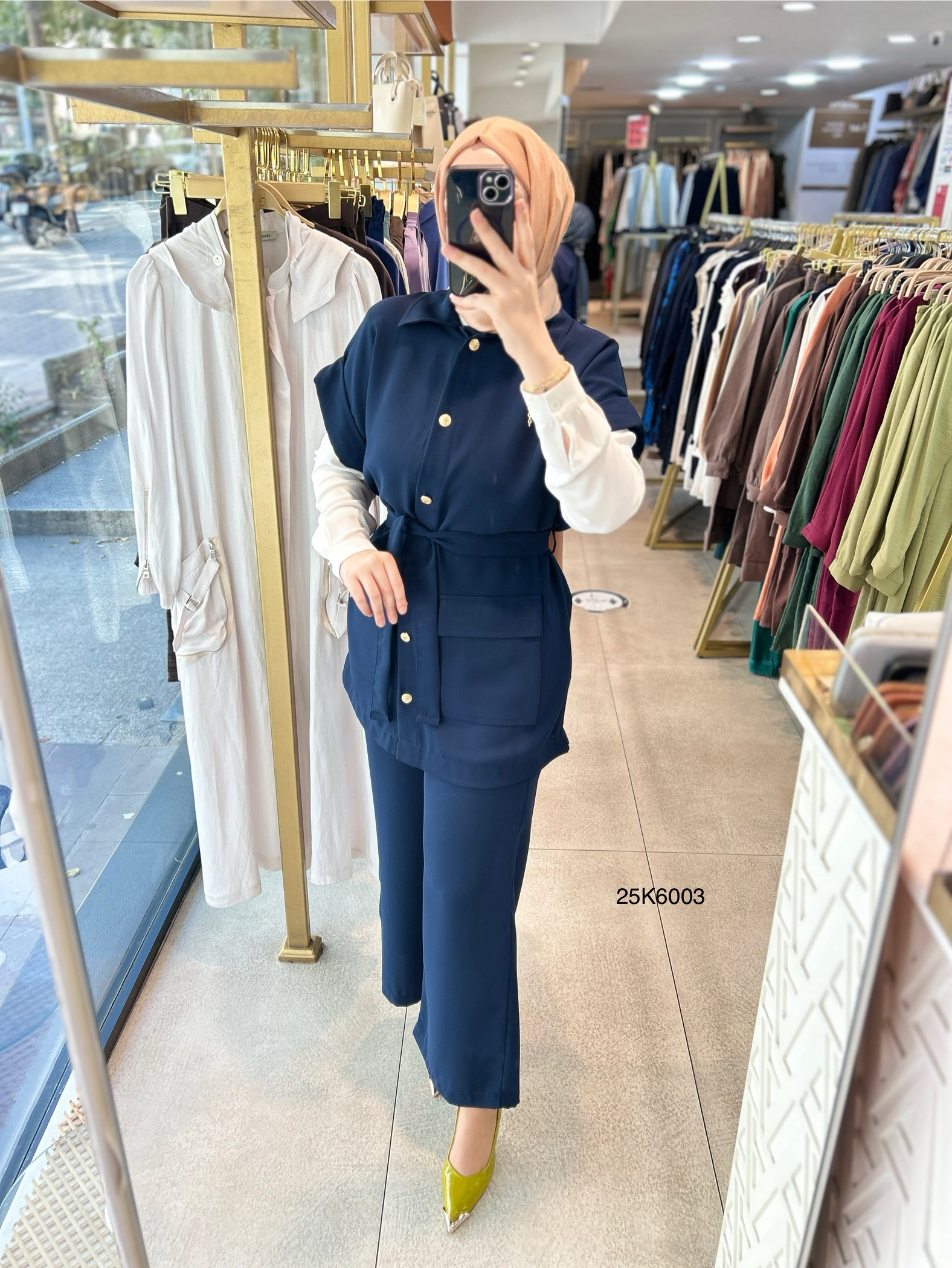 25K6003 KAPAK CEPLİ YELEK PANTOLON TAKIM - Görsel 6