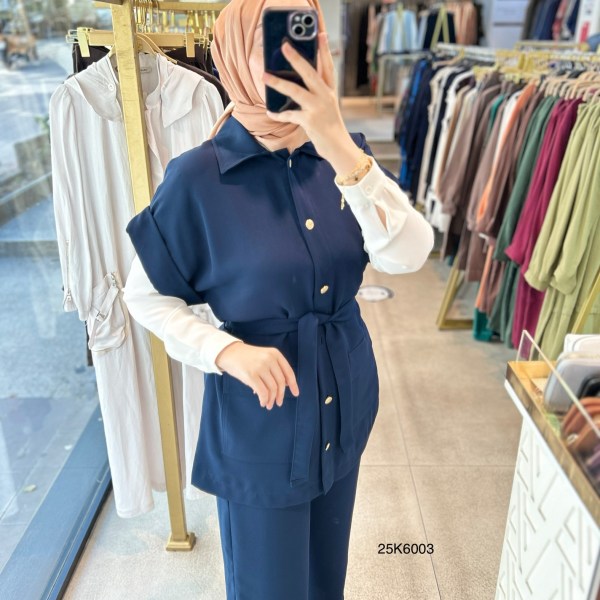 25K6003 KAPAK CEPLİ YELEK PANTOLON TAKIM - Görsel 18