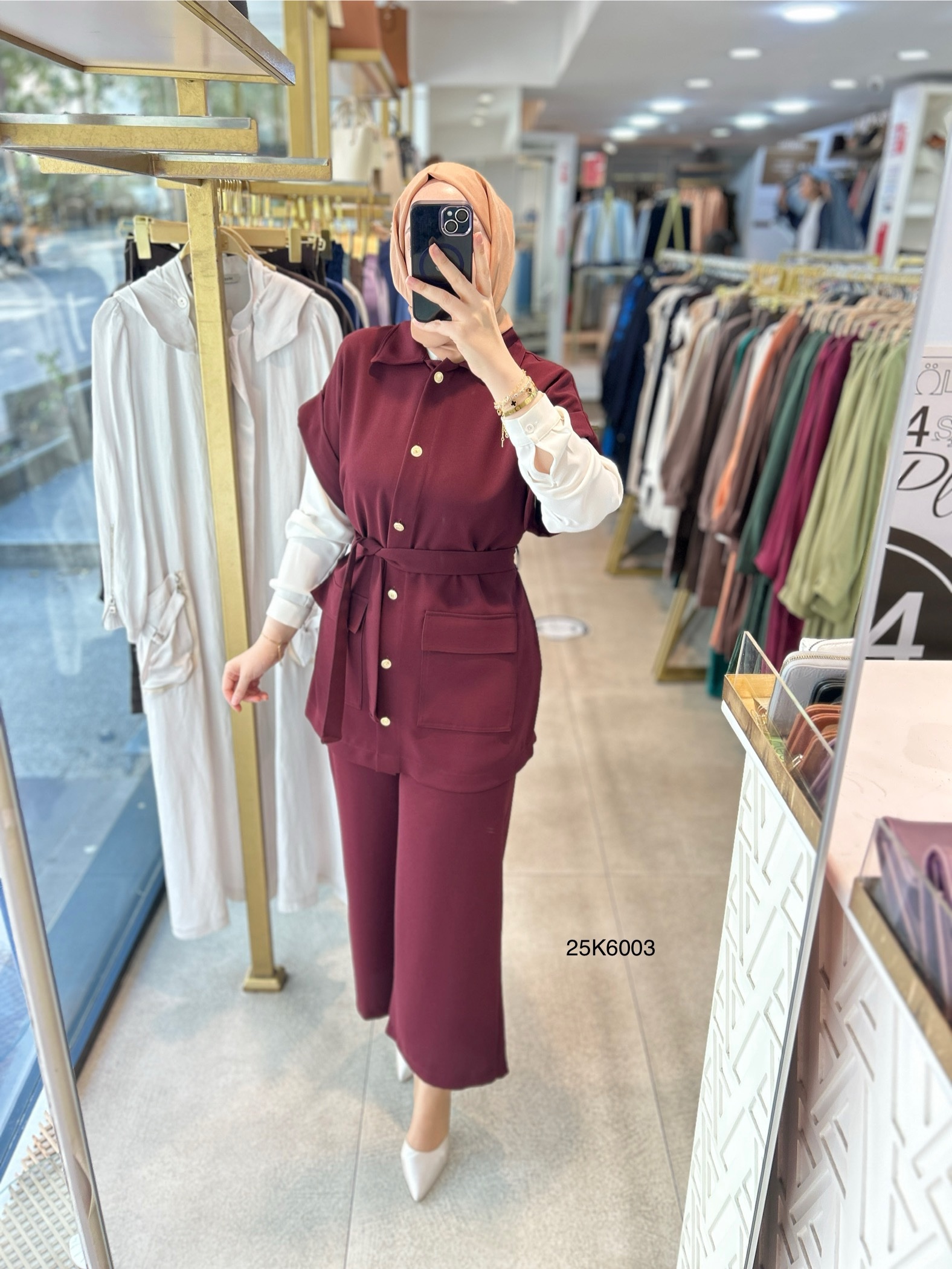 25K6003 KAPAK CEPLİ YELEK PANTOLON TAKIM - Görsel 13