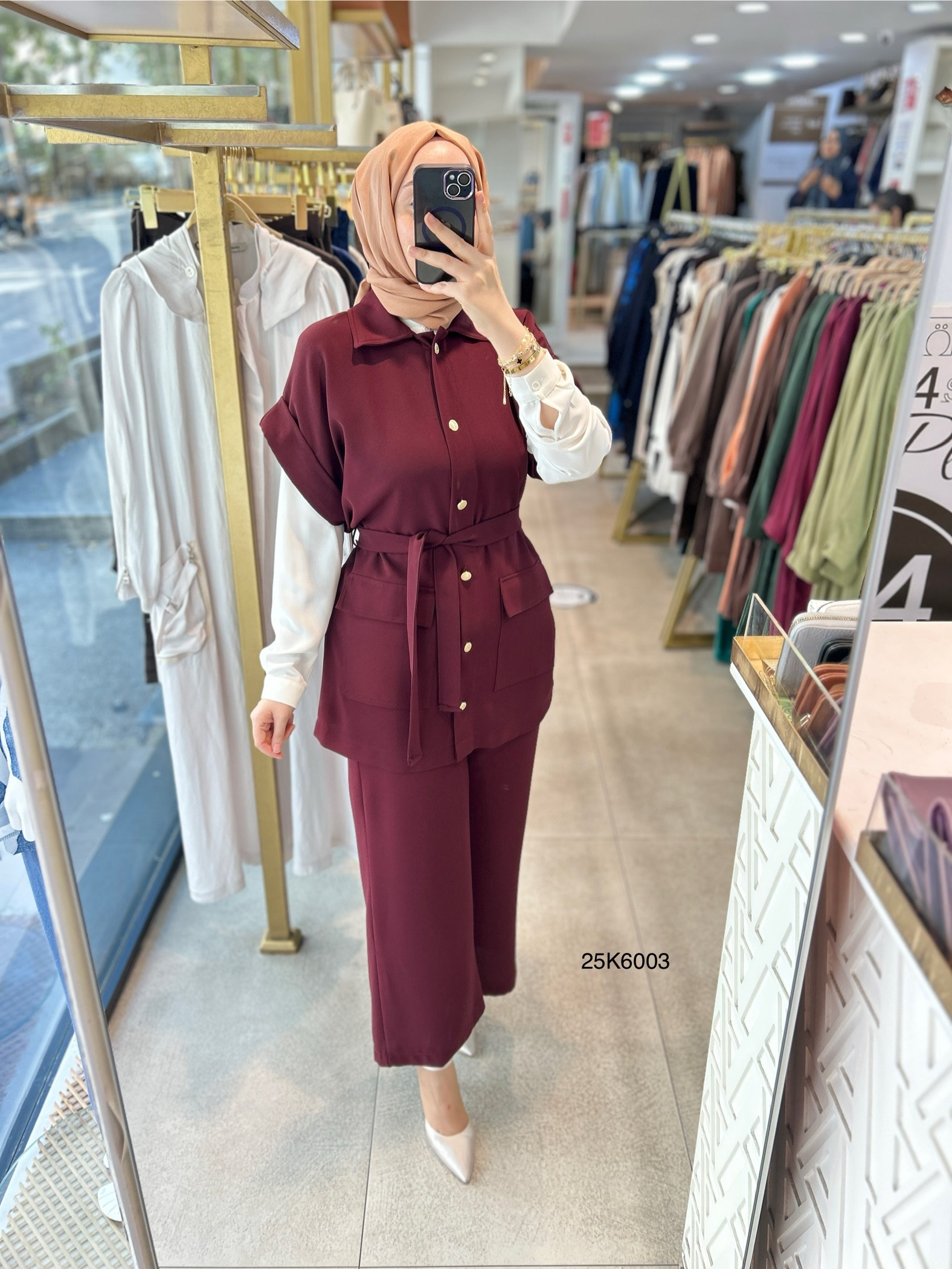 25K6003 KAPAK CEPLİ YELEK PANTOLON TAKIM - Görsel 25