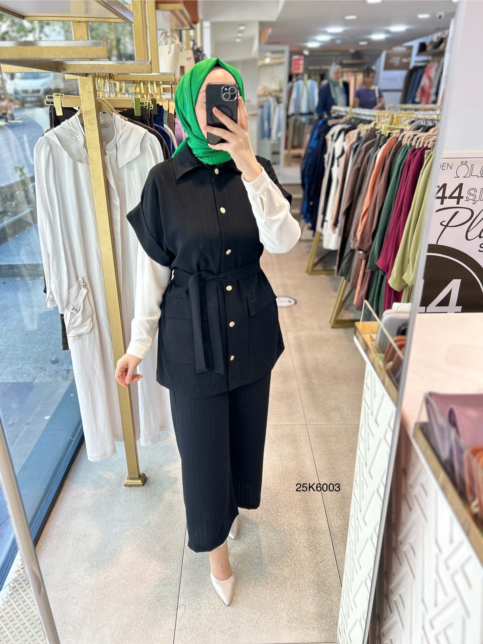 25K6003 KAPAK CEPLİ YELEK PANTOLON TAKIM - Görsel 23