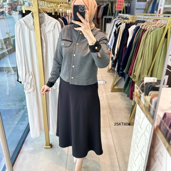 25KT608 ARMİNE TREND ETEKLİ TAKIM - Görsel 4