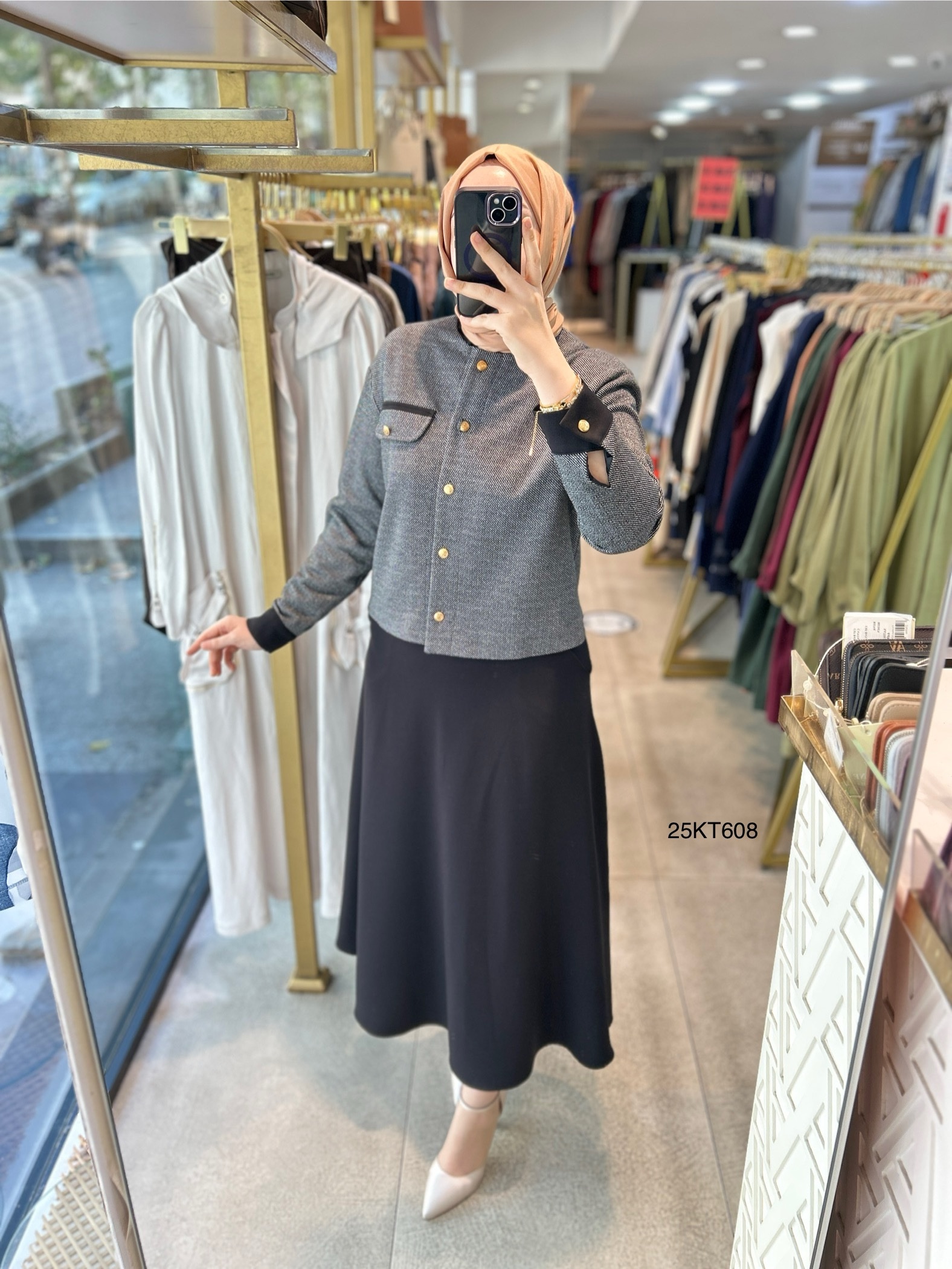 25KT608 ARMİNE TREND ETEKLİ TAKIM - Görsel 3