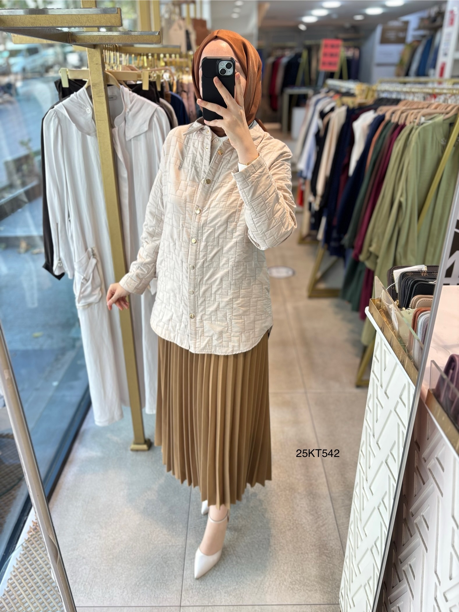 25KT542 ARMİNE TREND KAPİTONE CEKET - Görsel 5