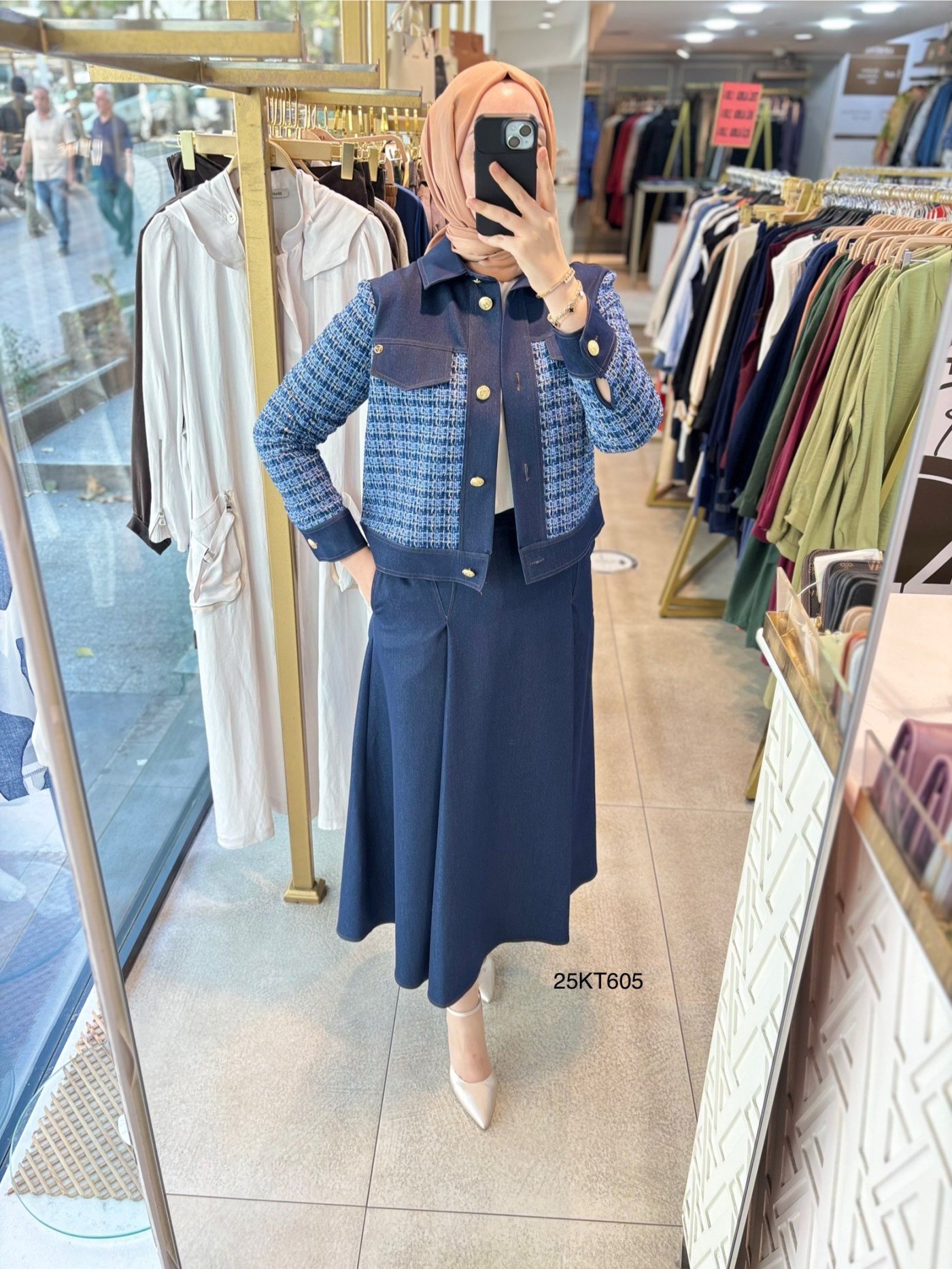 25KT605 ARMİNE TREND TÜVİT CEKET ETEK TAKIM