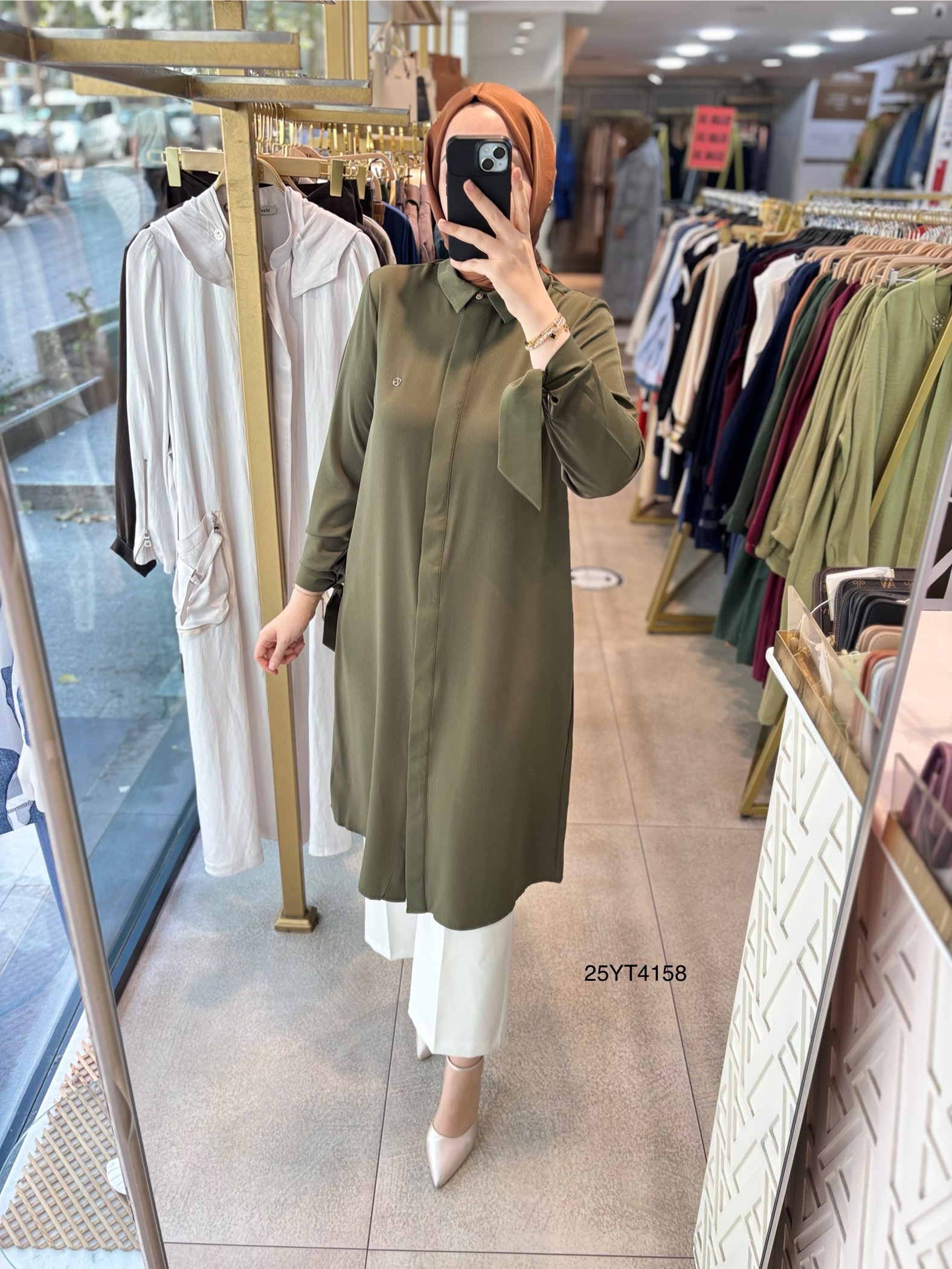 25YT4158 KOL DETAYLI TUNİK - Görsel 6