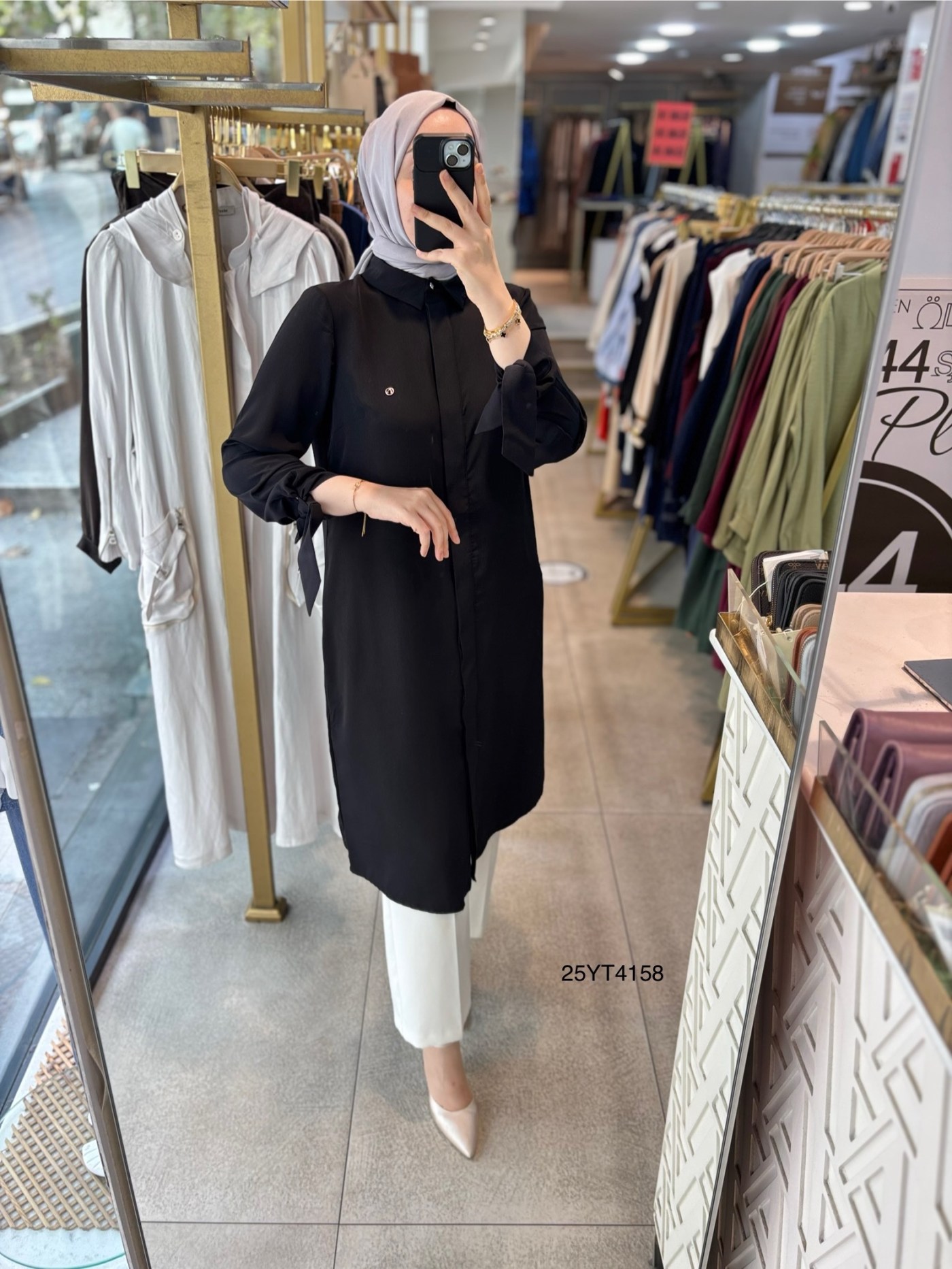 25YT4158 KOL DETAYLI TUNİK