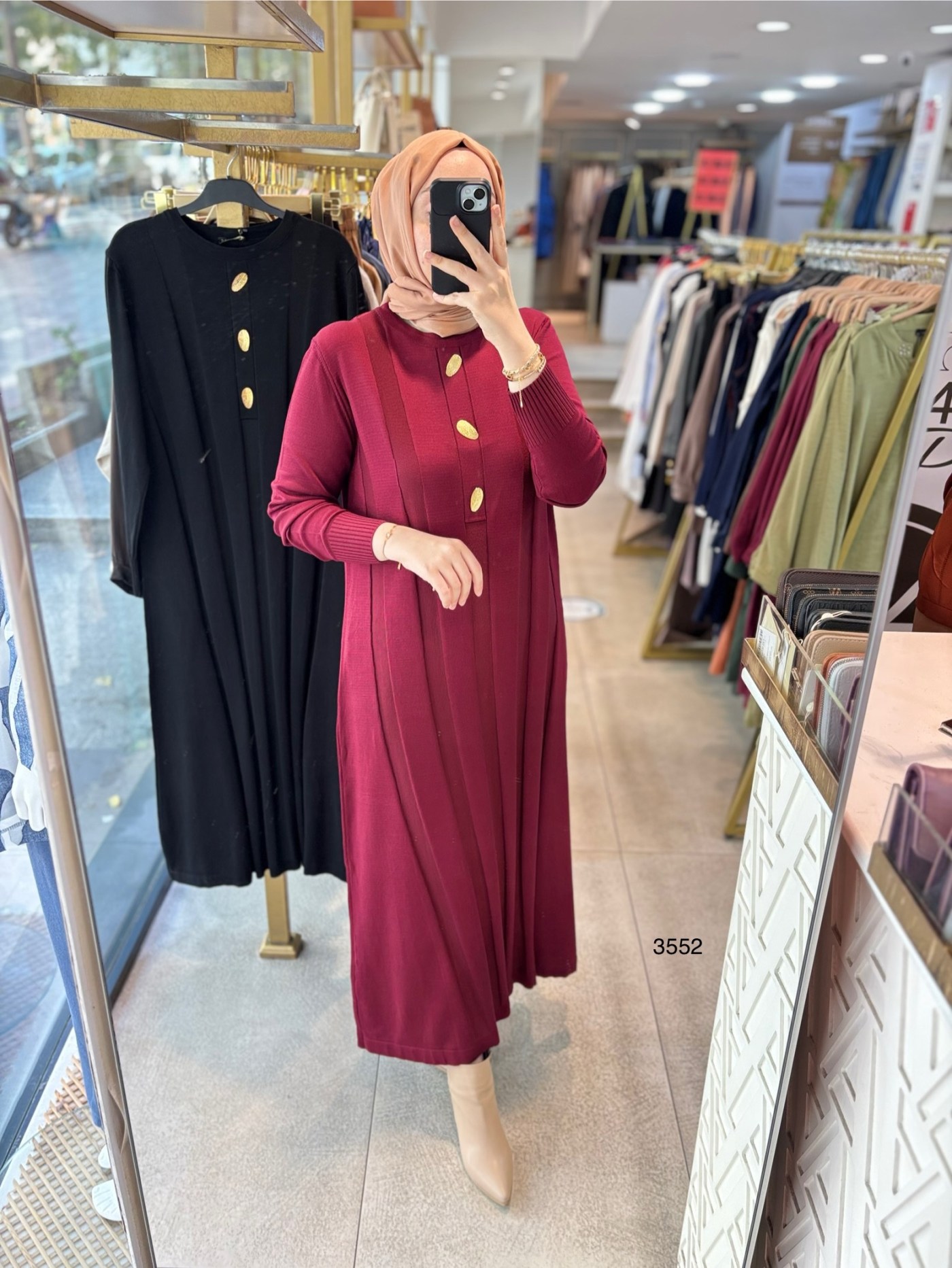 3532 Merserize triko elbise