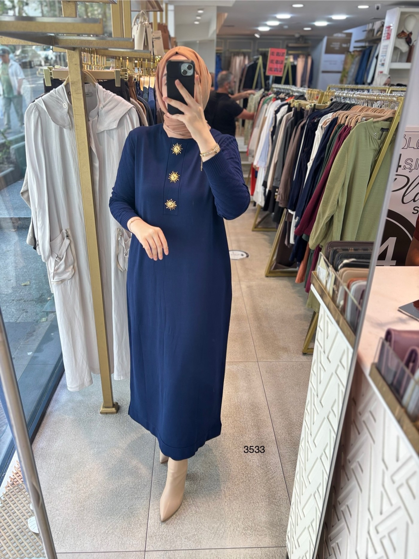 3533 MERSERİZE TRİKO ELBİSE