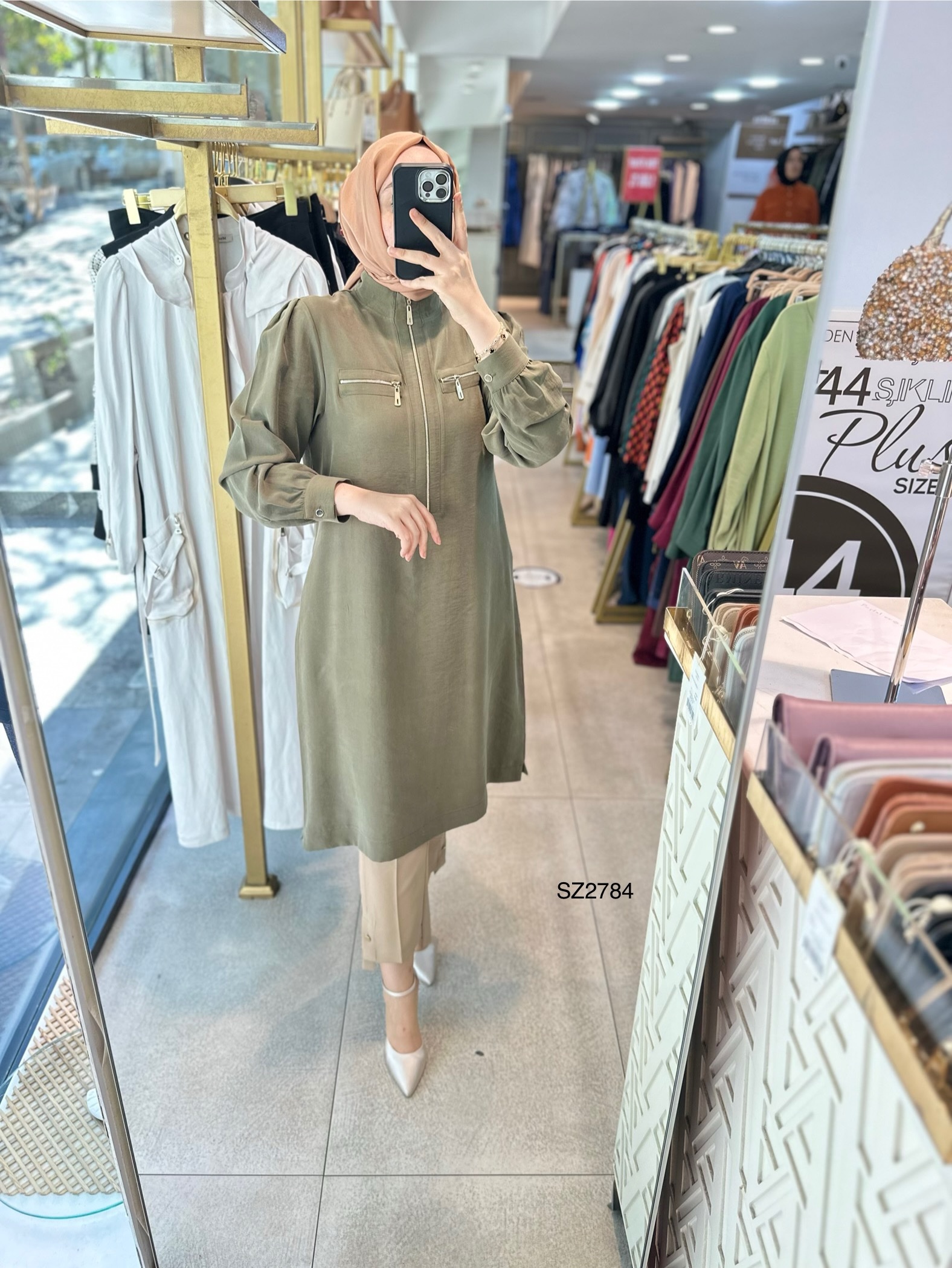 SZ2784 SELMA ZAFEROĞLU FERMUARLI TUNİK - Görsel 13