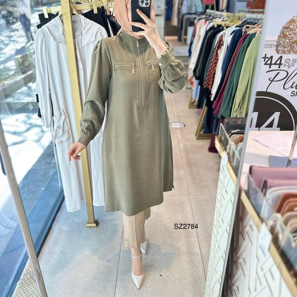 SZ2784 SELMA ZAFEROĞLU FERMUARLI TUNİK - Görsel 22