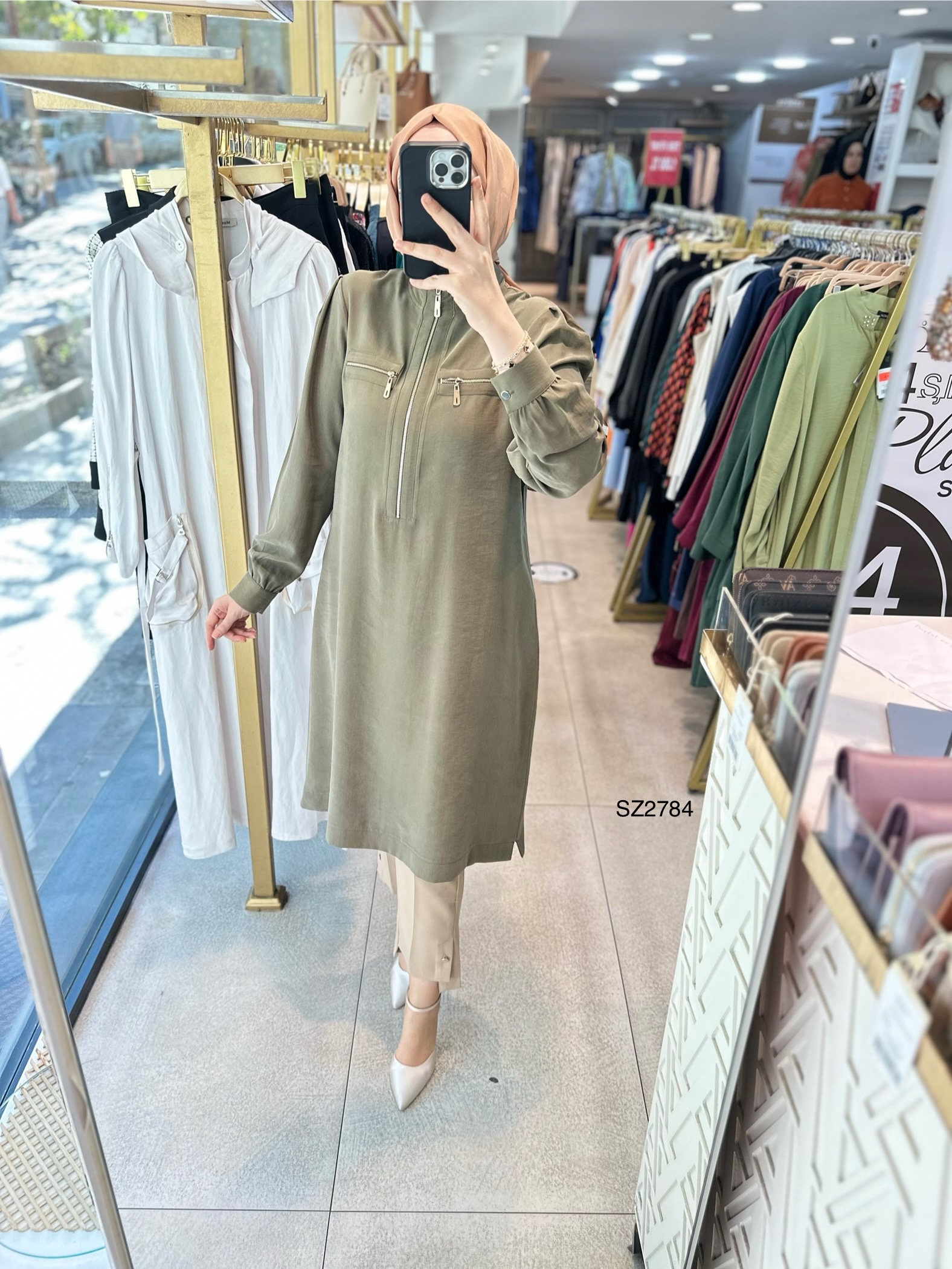 SZ2784 SELMA ZAFEROĞLU FERMUARLI TUNİK - Görsel 8