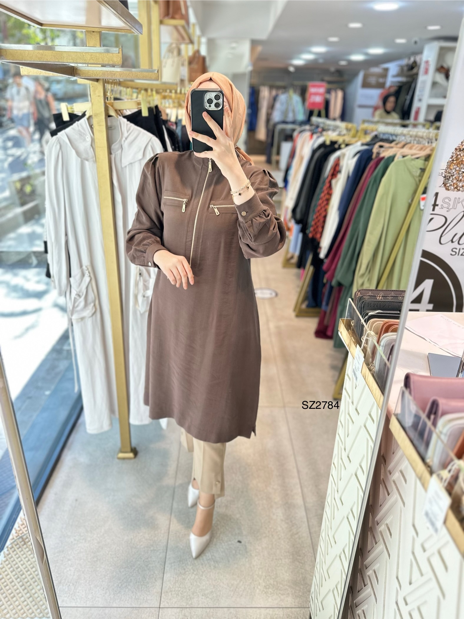 SZ2784 SELMA ZAFEROĞLU FERMUARLI TUNİK - Görsel 4