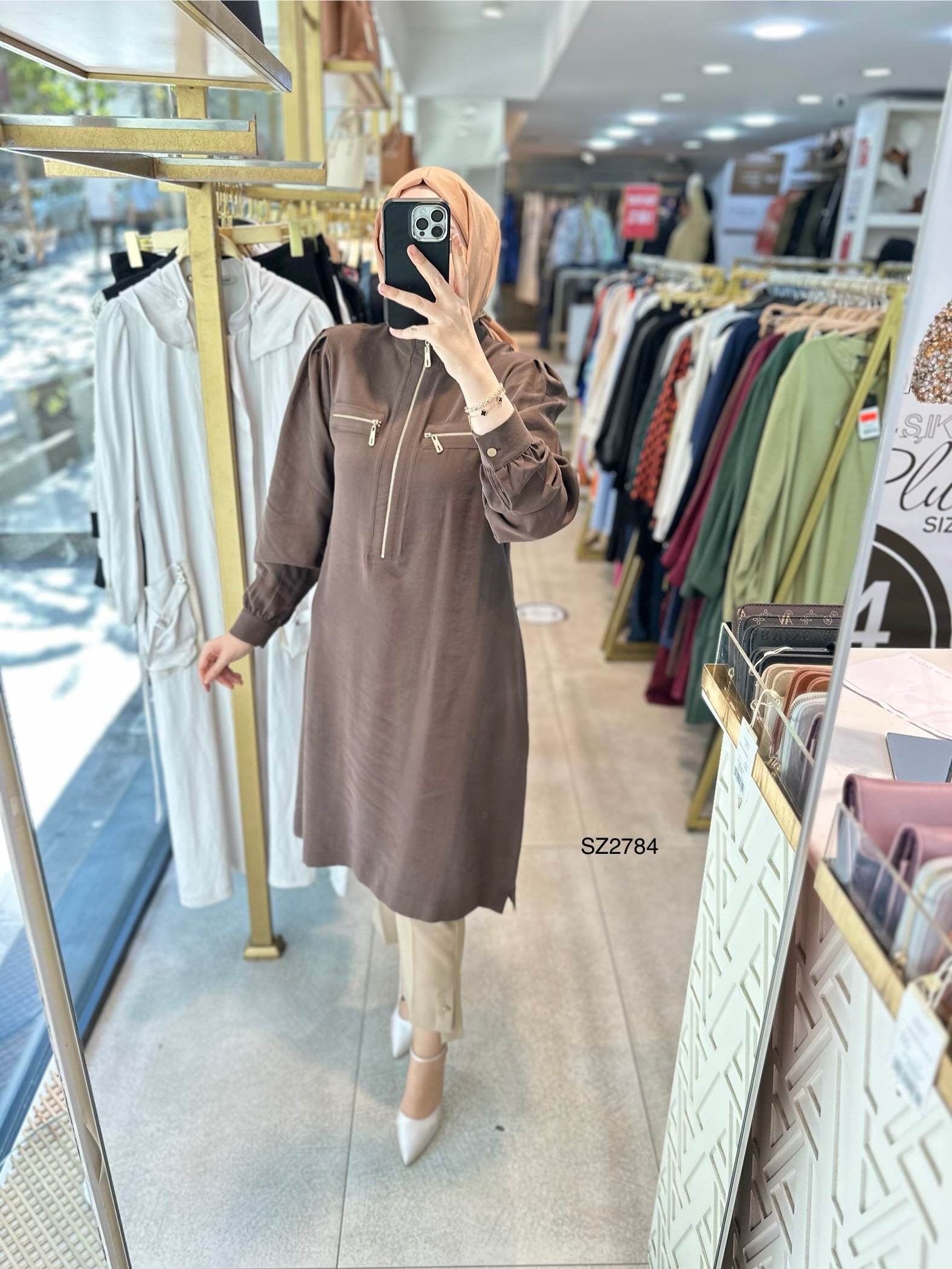 SZ2784 SELMA ZAFEROĞLU FERMUARLI TUNİK - Görsel 20