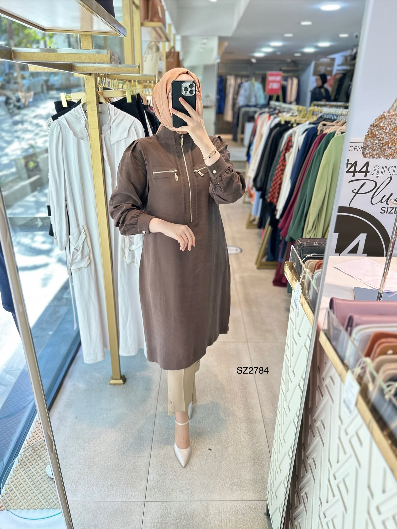 SZ2784 SELMA ZAFEROĞLU FERMUARLI TUNİK - Görsel 17