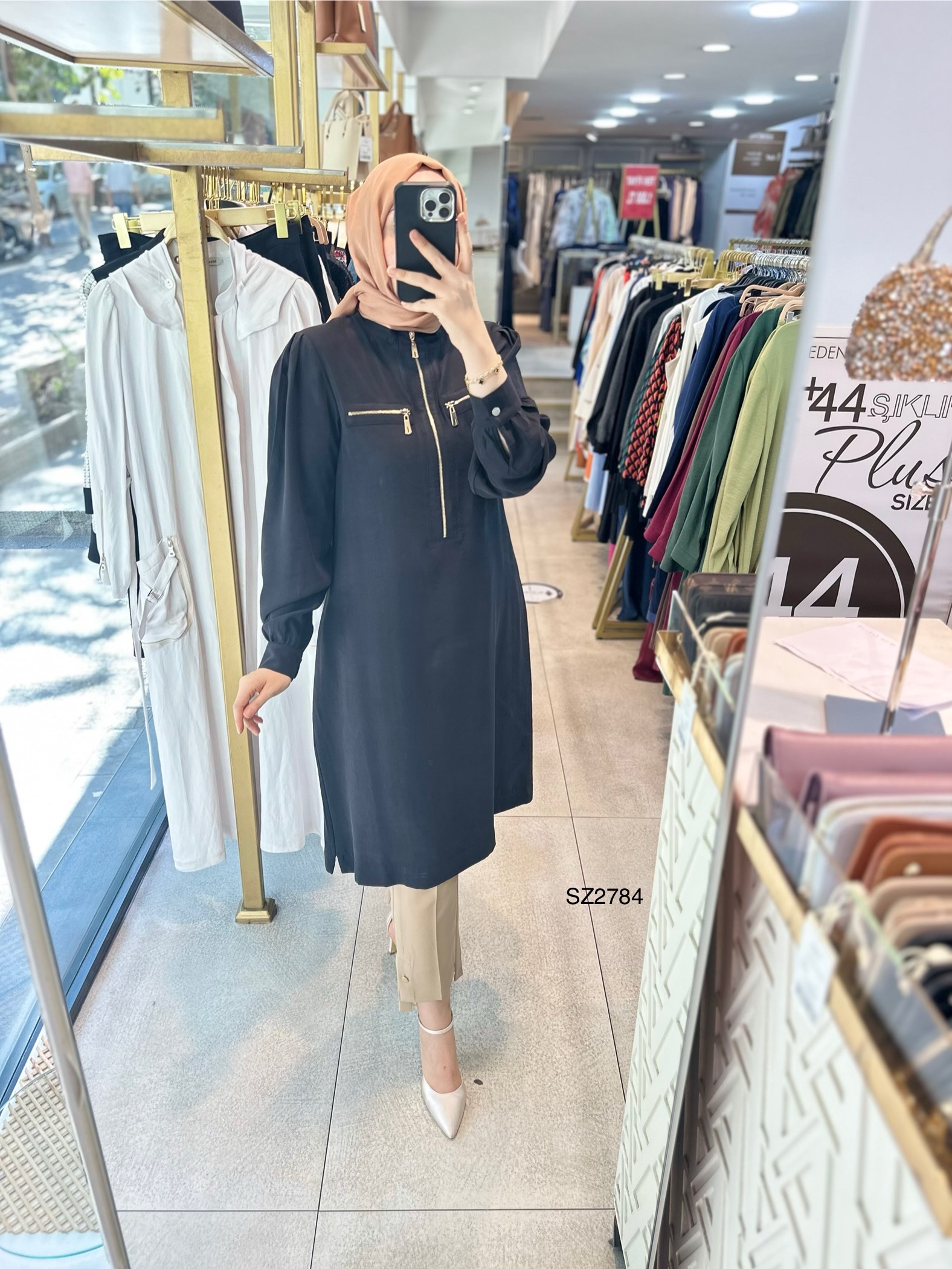 SZ2784 SELMA ZAFEROĞLU FERMUARLI TUNİK - Görsel 1